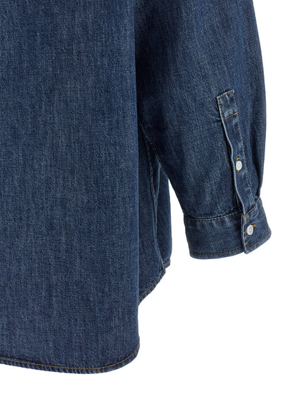 Valentino Garavani Blue Cotton Blouse
