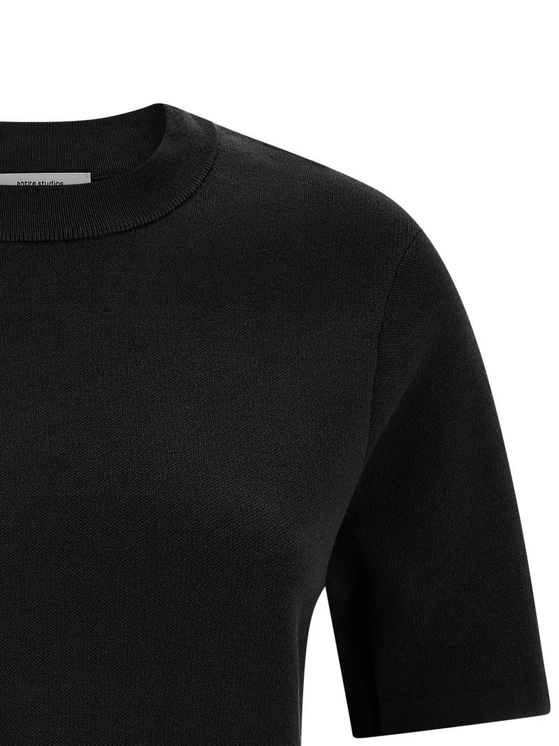 Entire Studios Black Cotton T-Shirt - Classic & Chic Essential