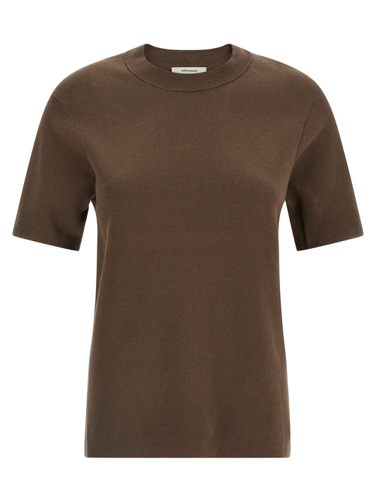 Entire Studios Brown Mercerized Cotton T-Shirt for Women