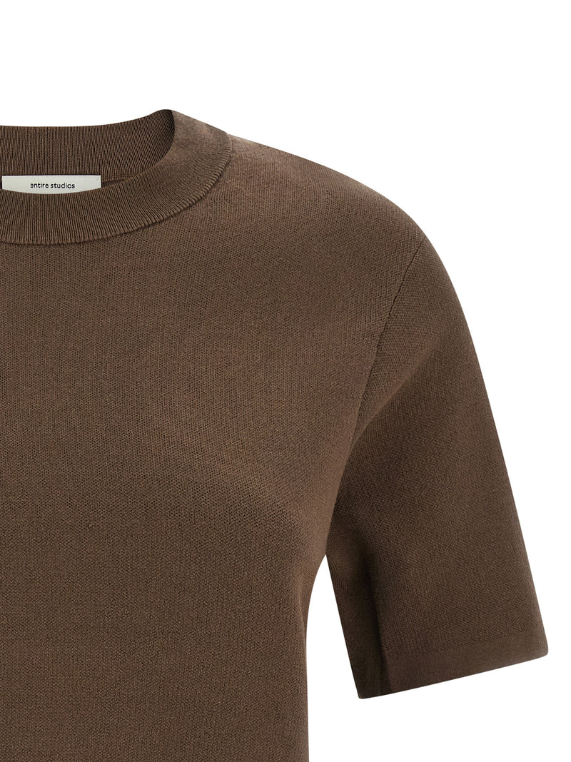 Entire Studios Brown Cotton T-Shirt for Women