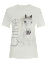 Chloé White Cotton T-Shirt - Effortless Chic for Women