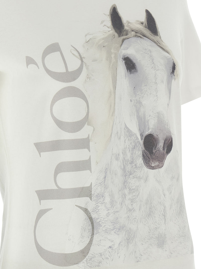 Chloé White Cotton T-Shirt for Women