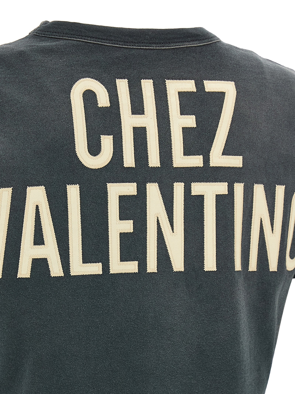 Valentino Garavani Gray Cotton T-Shirt with Panther Lady Print