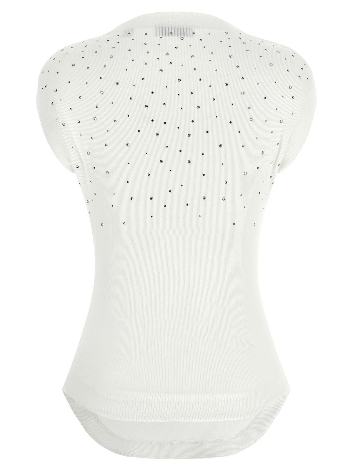 Off-White White Viscose Sleeveles T-Shirt