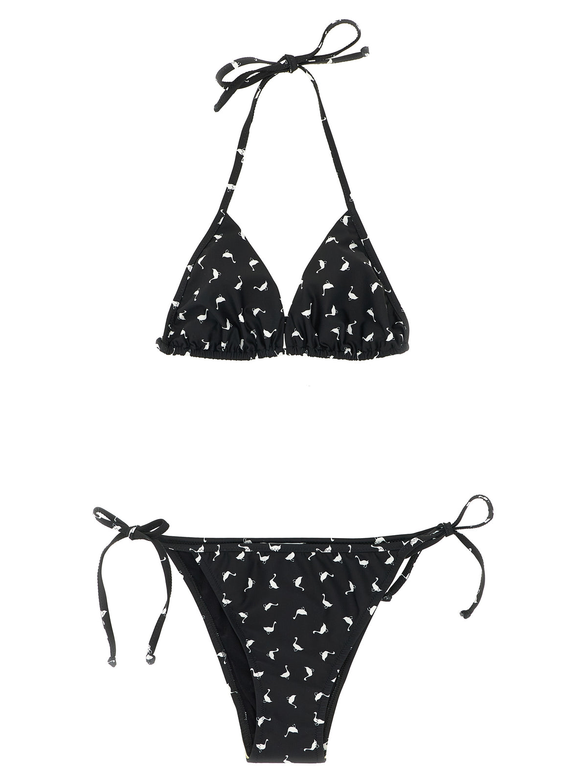 Moschino Bicolor Polyester Bikini - Chic Triangle Design