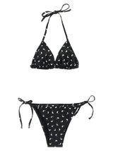 Moschino Bicolor Polyester Bikini - Chic Triangle Design