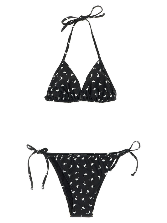 Moschino Bicolor Polyester Bikini - Chic Triangle Design