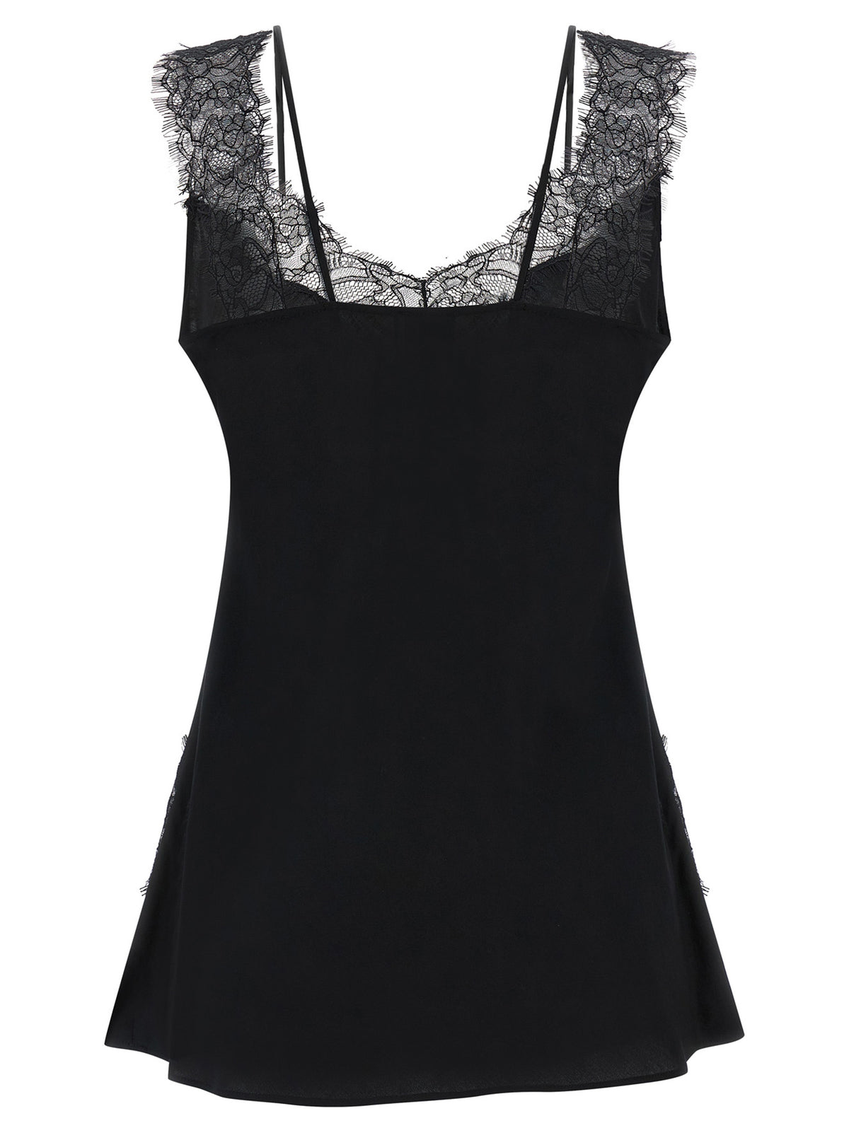 T-shirt sans manches en viscose noire PINKO