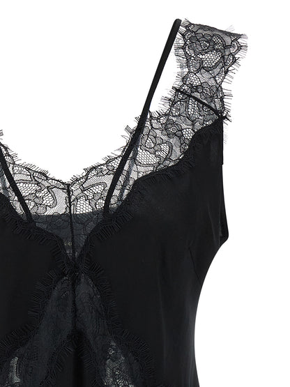 PINKO Black Viscose Sleeveles T-Shirt