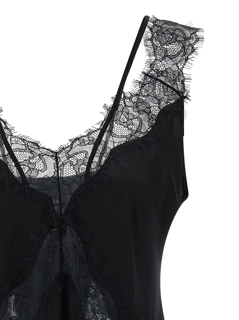 T-shirt sans manches en viscose noire PINKO