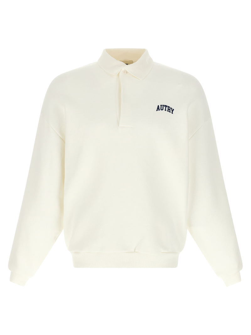 Autry White Cotton Sweatshirt - Trendy Comfort for Every Occasion