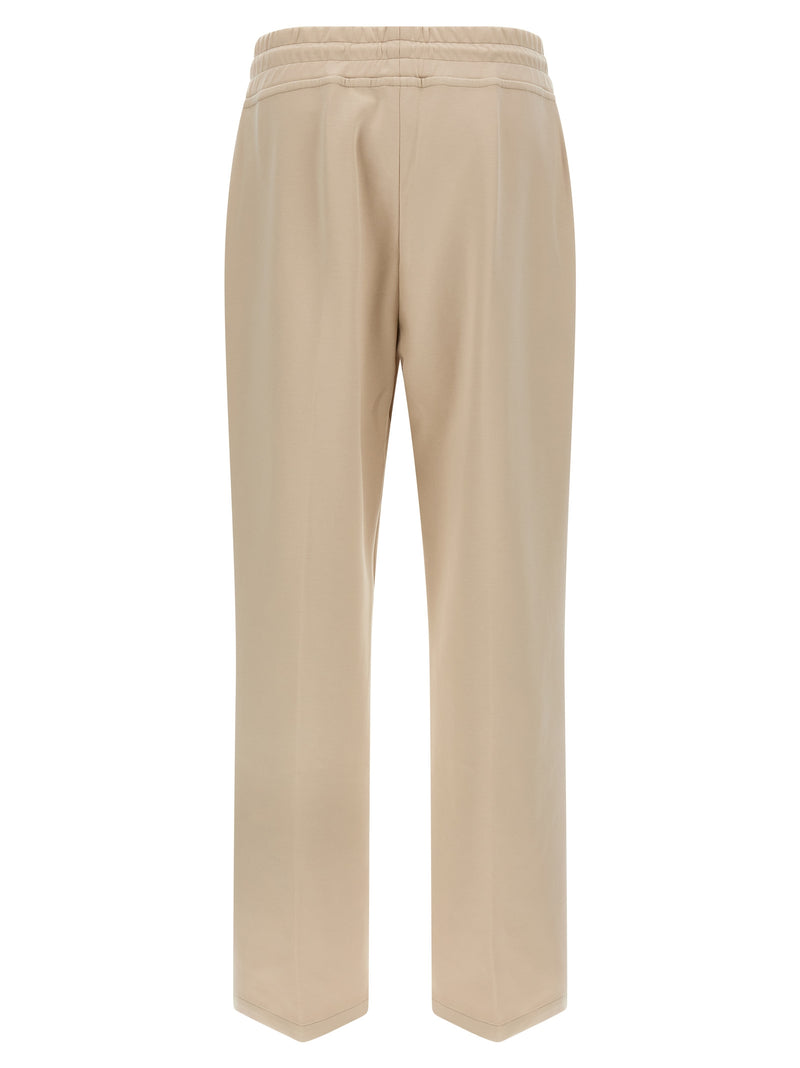 MooRER Bayonne Beige Cotton Joggers for Women