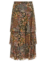 Valentino Garavani Multicolor Silk Midi Skirt