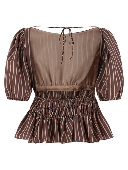 PINKO Brown Viscose Pattern Shirt