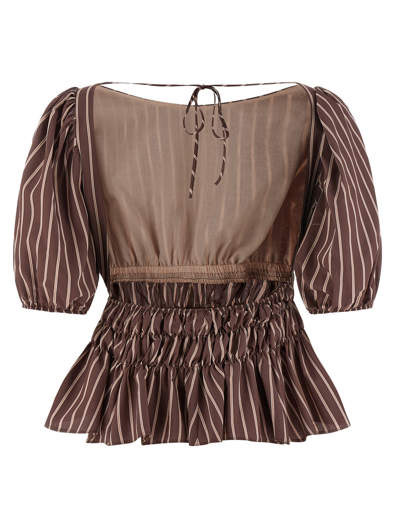 PINKO Brown Viscose Pattern Shirt