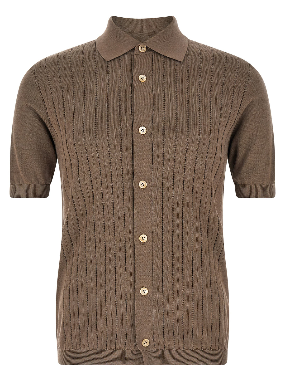 Brunello Cucinelli Brown Cotton Blouse