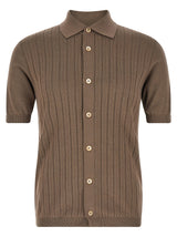 Brunello Cucinelli Brown Cotton Blouse