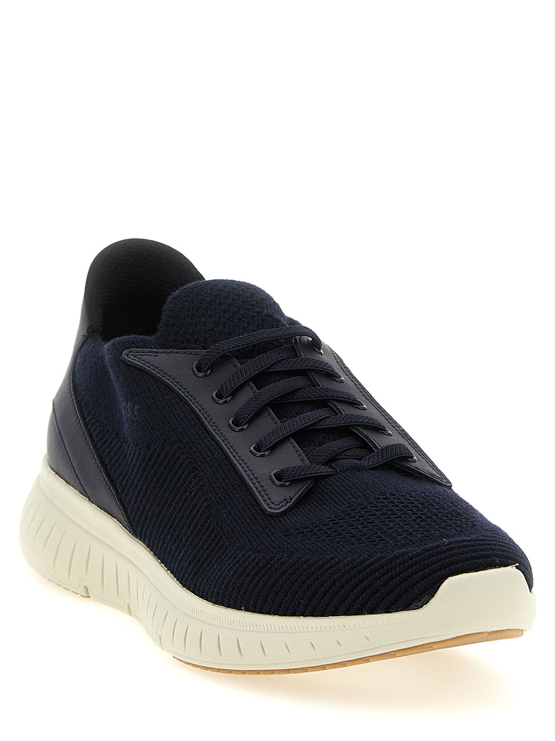 Baskets sportives Hugo Boss en cuir de vachette bleu
