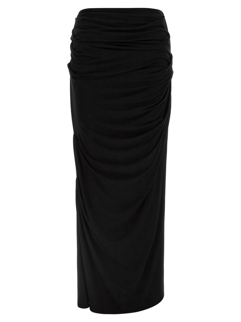 Mini-jupe noire en viscose Entire Studios