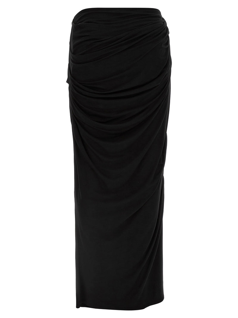 Mini-jupe noire en viscose Entire Studios