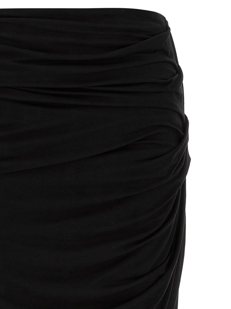 Mini-jupe noire en viscose Entire Studios
