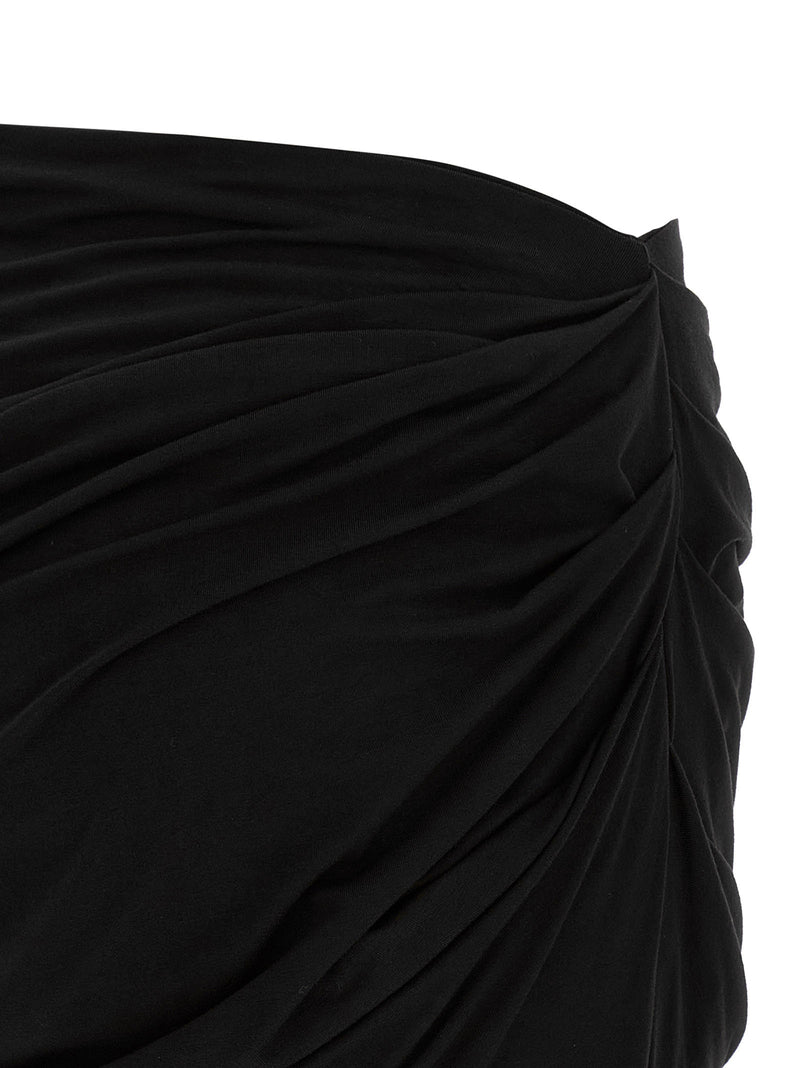 Mini-jupe noire en viscose Entire Studios