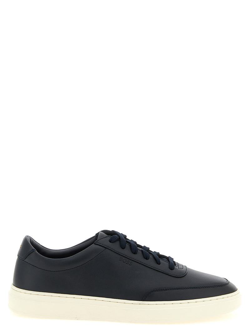Baskets basses Hugo Boss en cuir de vachette bleu