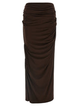 Entire Studios Brown Viscose Mini Skirt