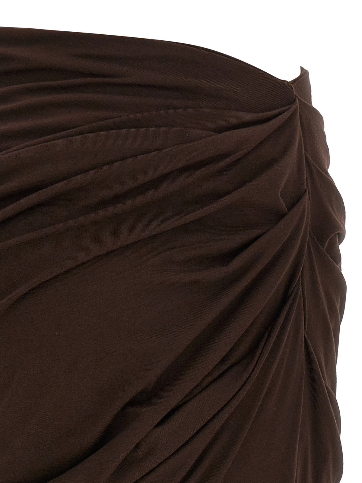 Entire Studios Brown Viscose Mini Skirt