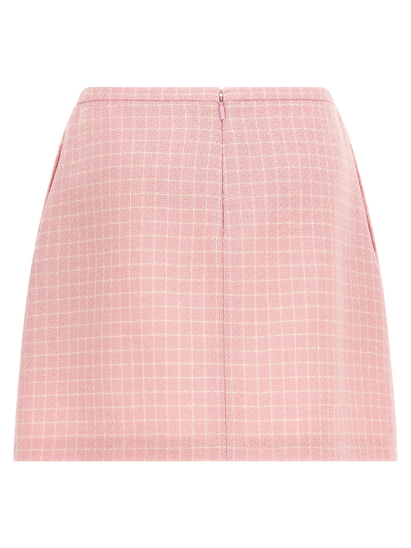 Versace Multicolor Virgin Wool Long Skirt