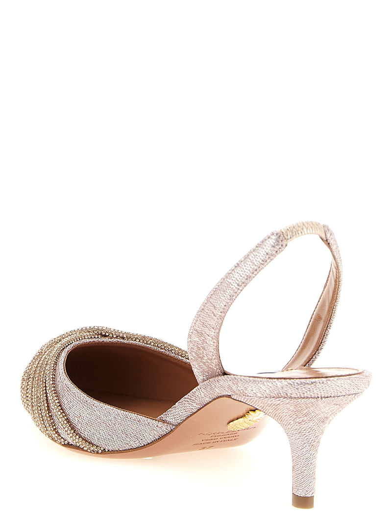 Escarpins Aquazzura en textile multicolore à talon mi-haut