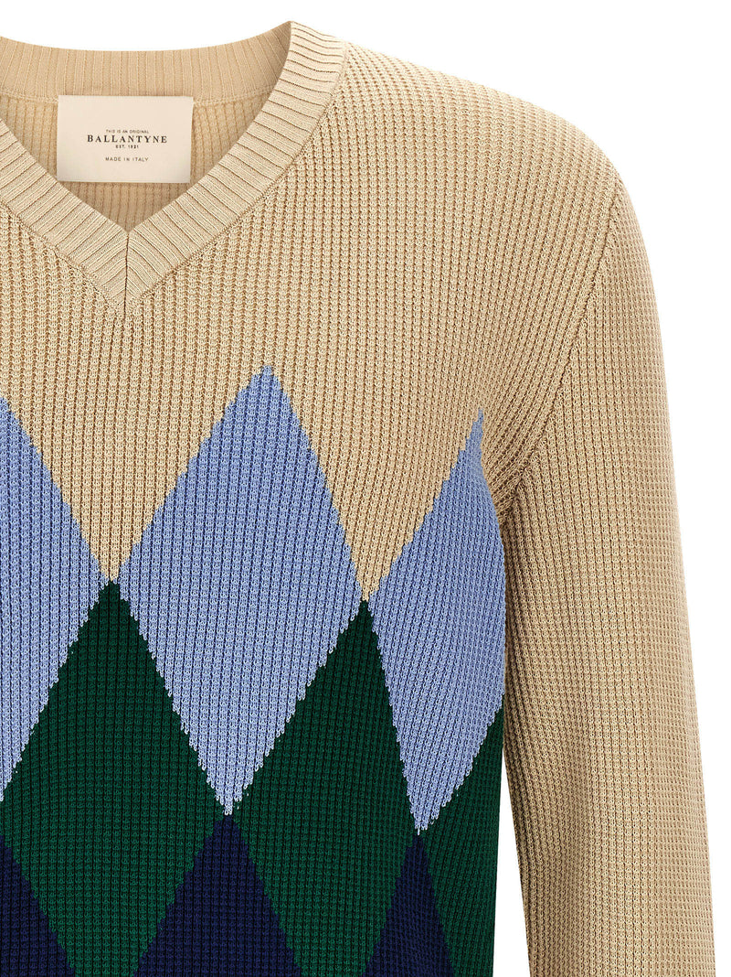 Ballantyne Beige Cotton Cardigan - Timeless Elegance