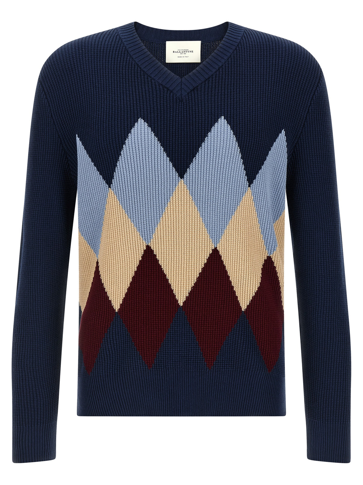 Ballantyne Blue Cotton Cardigan for Men - 4XL