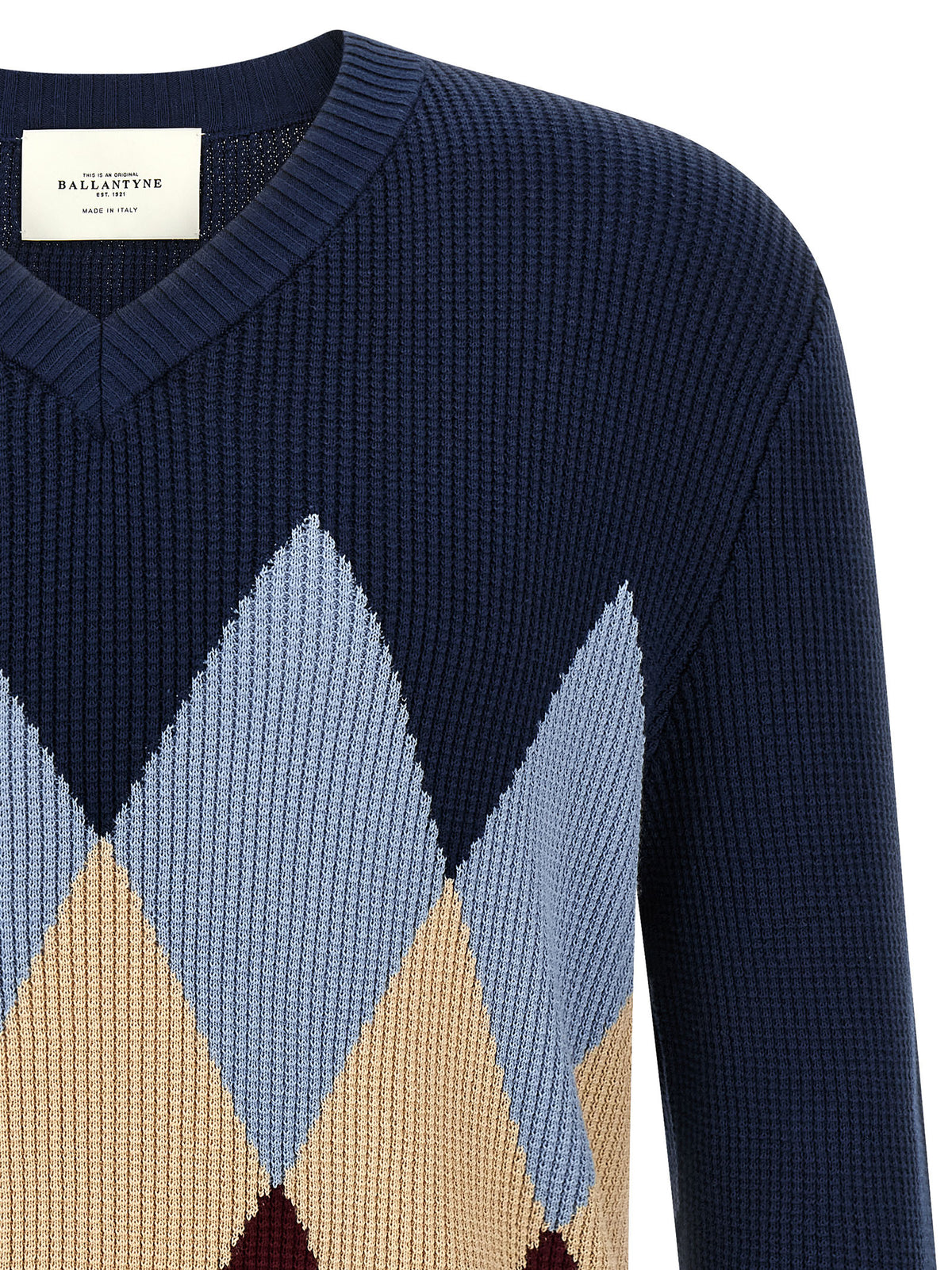 Ballantyne Blue Cotton Cardigan for Men - 4XL