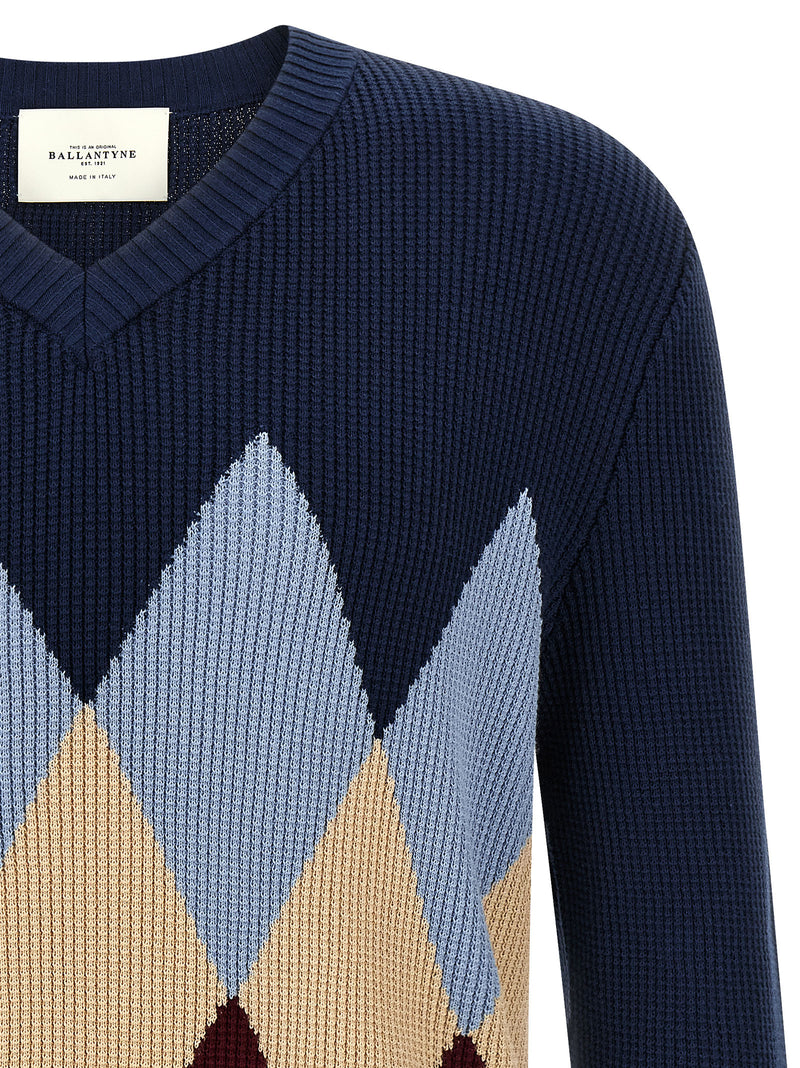 Ballantyne Blue Cotton Cardigan