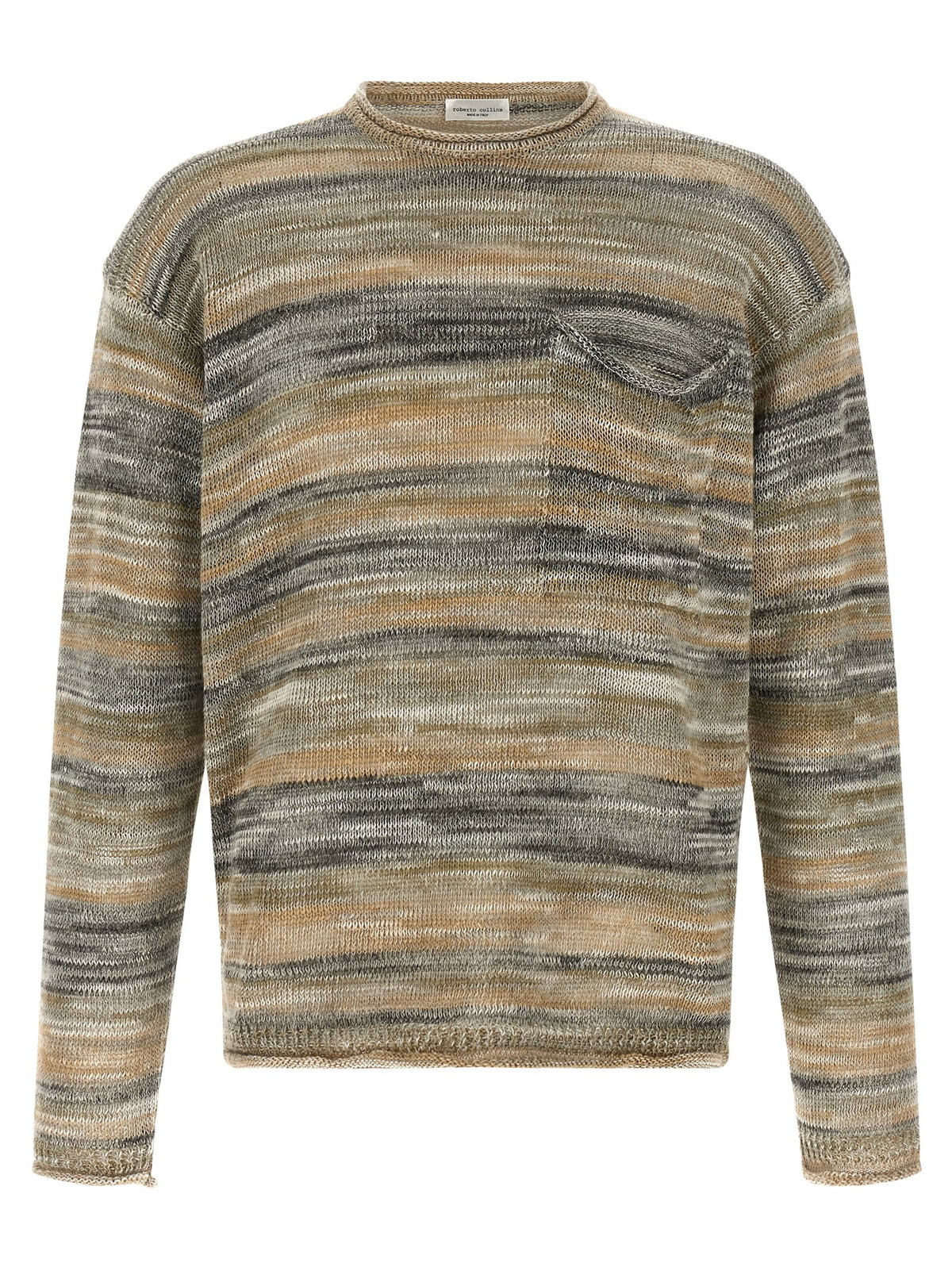 Cardigan Roberto Collina en lin gris