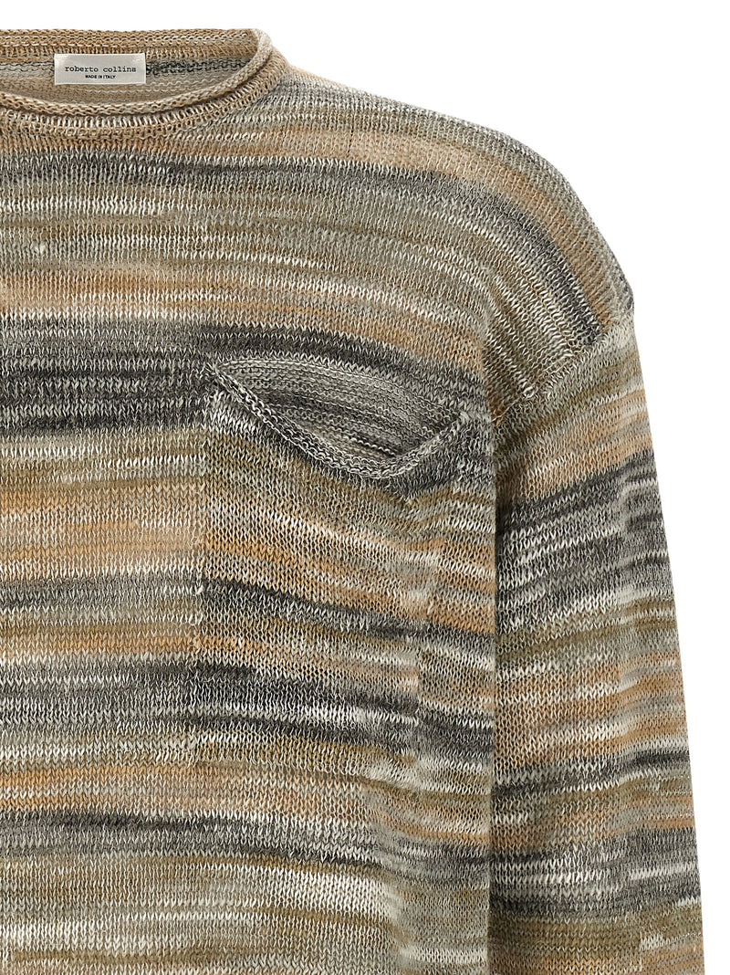 Cardigan Roberto Collina en lin gris