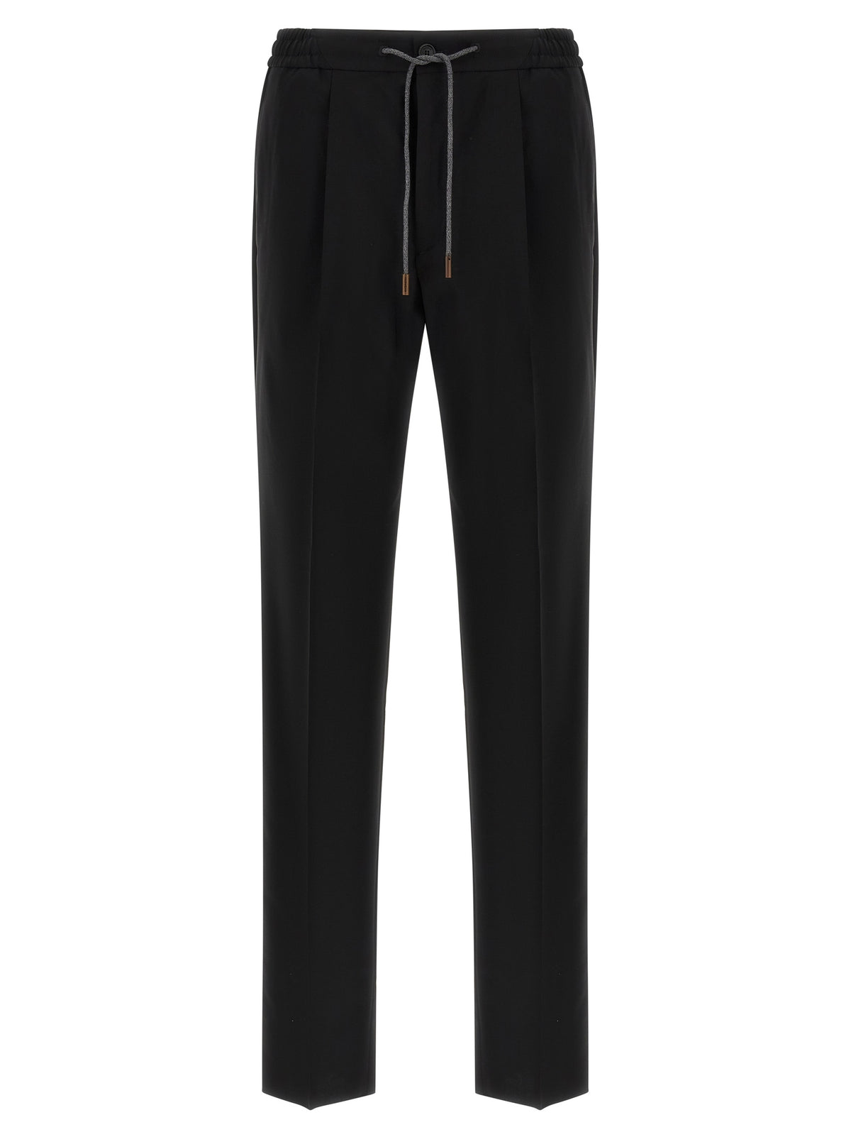 Incotex Black Virgin Wool Casual Pants