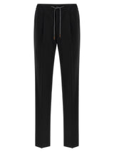 Incotex Black Virgin Wool Casual Pants