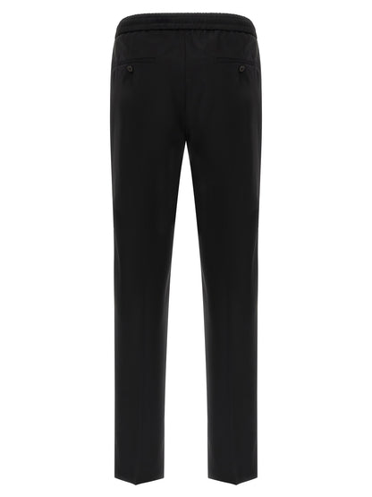 Incotex Black Virgin Wool Casual Pants