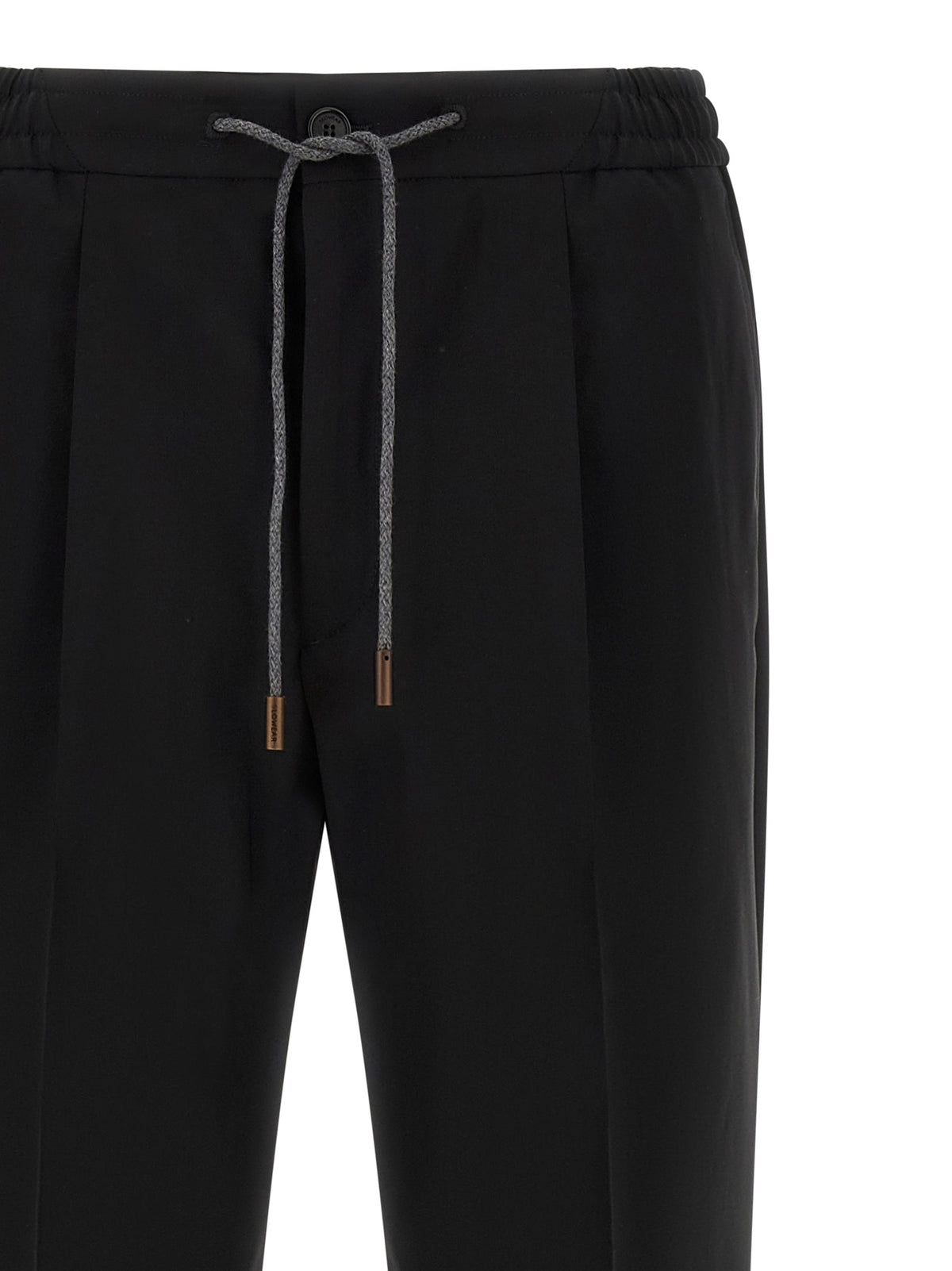 Incotex Black Virgin Wool Casual Pants