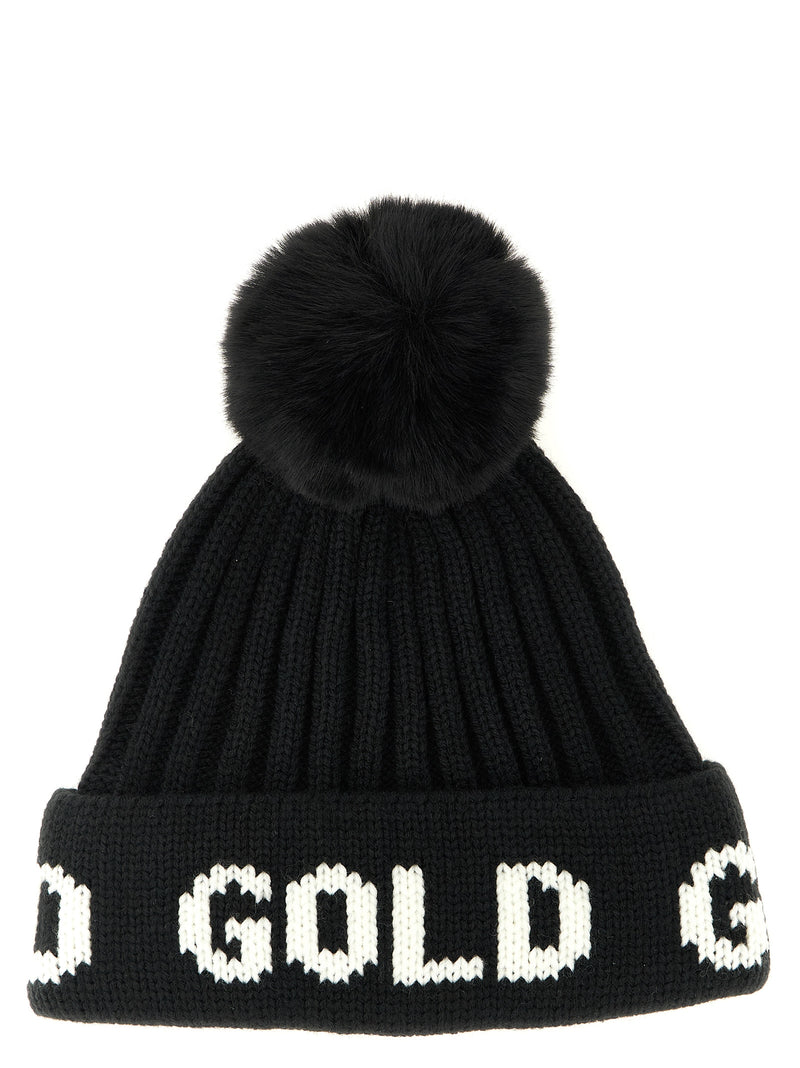 GOLDBERGH Black Marabou Beanie
