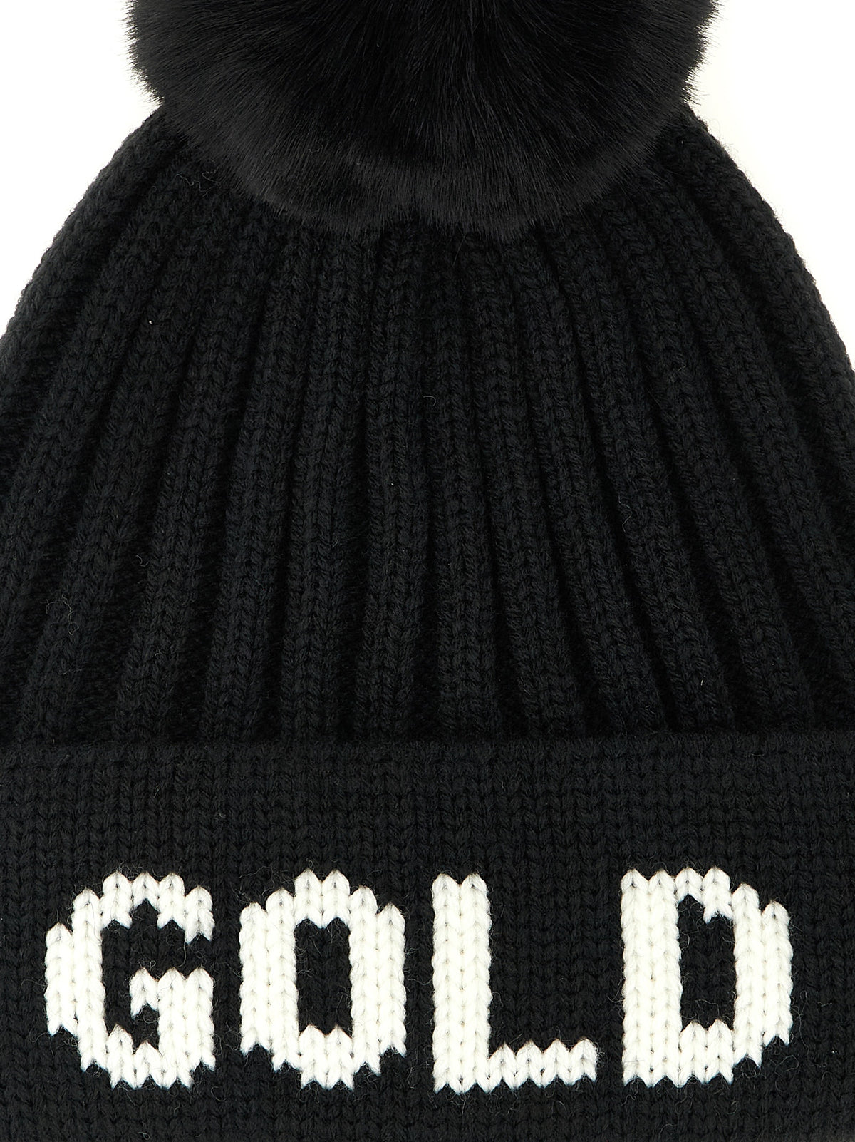 GOLDBERGH Black Marabou Beanie