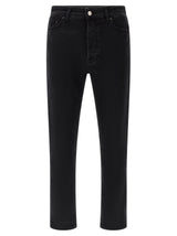 Department 5 Black Cotton Cropped Jeans