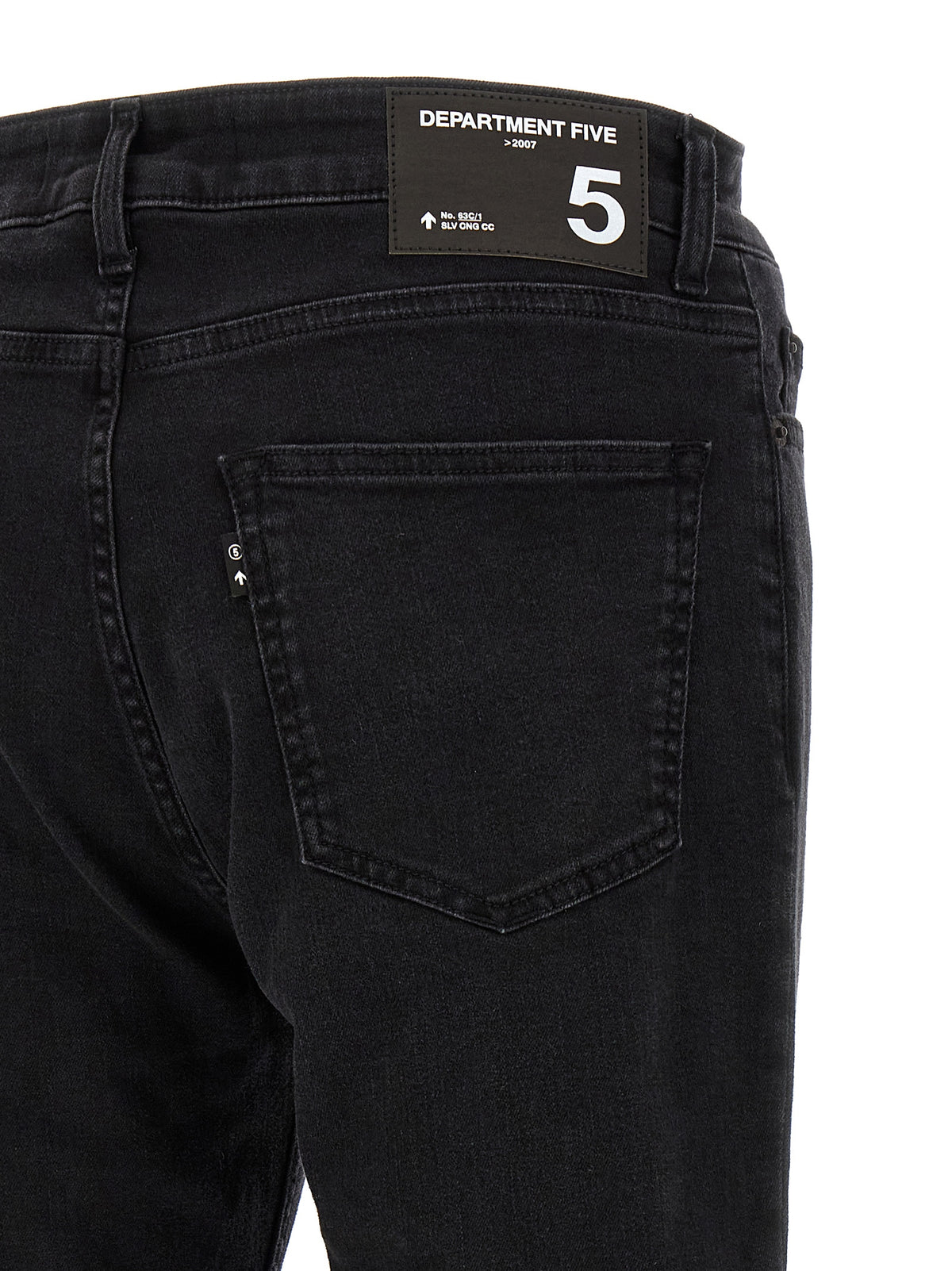 Department 5 Black Cotton Cropped Jeans