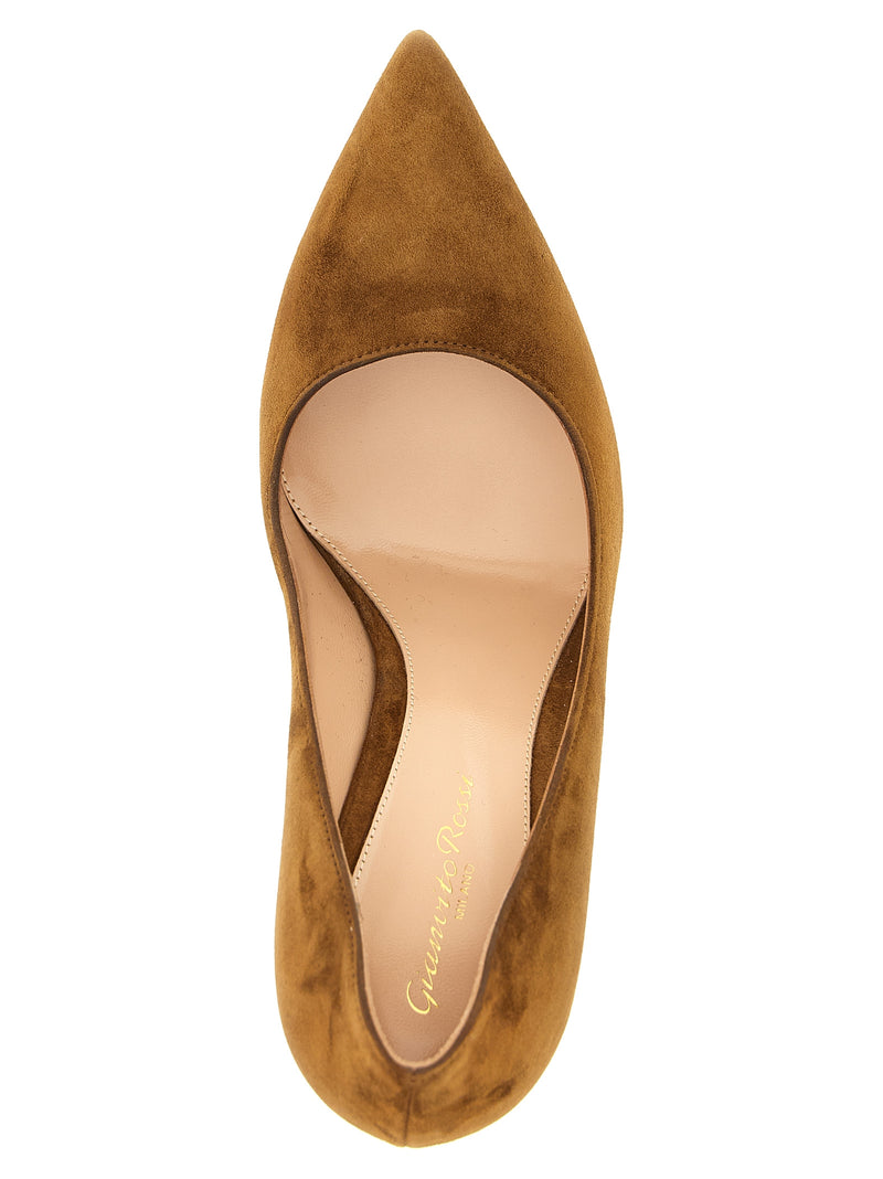 Escarpins Gianvito Rossi en suède marron à talons hauts
