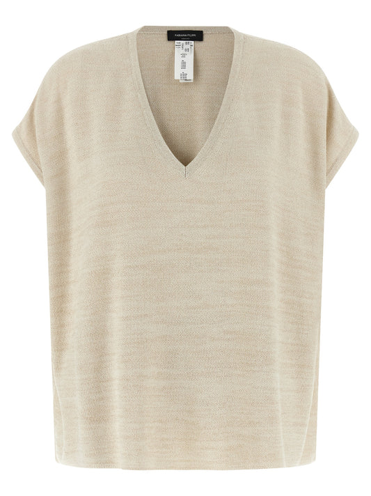 Gilet en Coton Doré Fabiana Filippi
