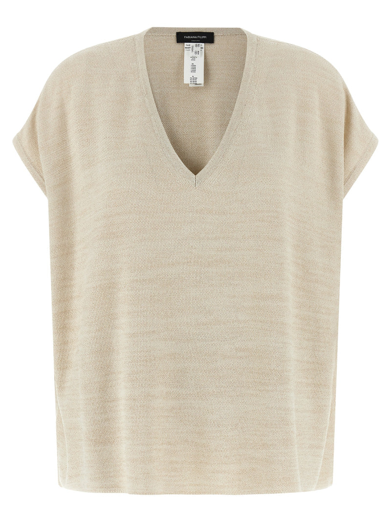 Gilet en Coton Doré Fabiana Filippi