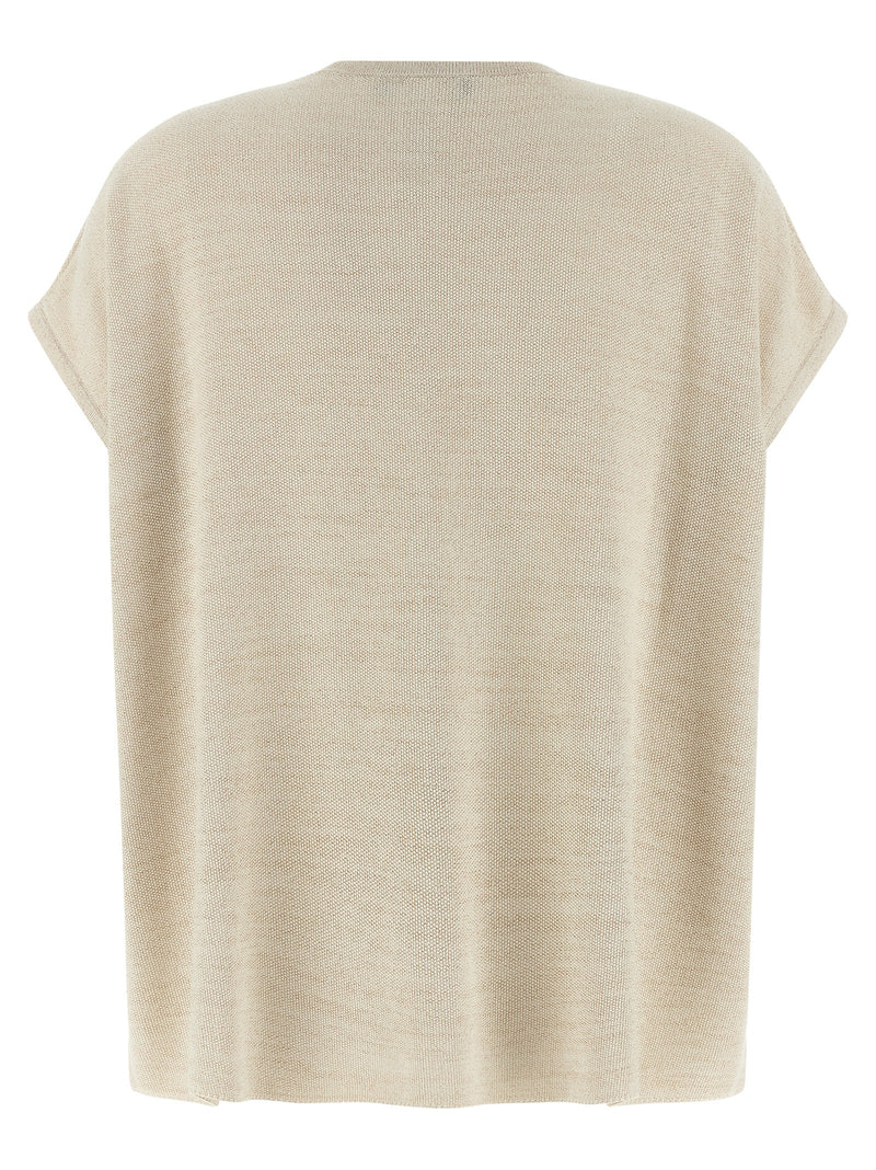 Gilet en Coton Doré Fabiana Filippi