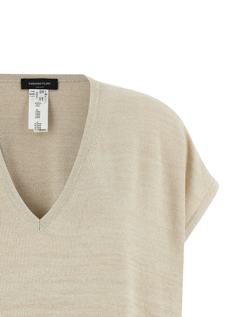 Gilet en Coton Doré Fabiana Filippi